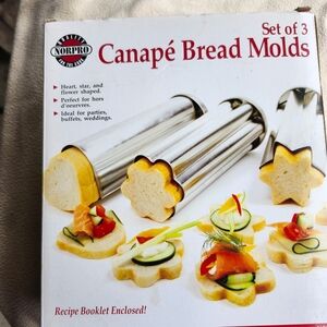 Silver Canapé Bread Molds Set of 3